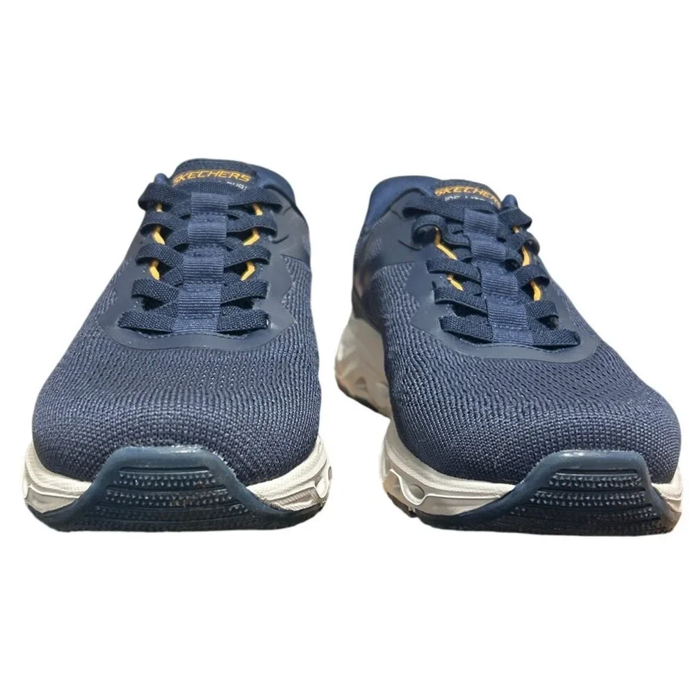 Skechers Men Size 10 Navy Blue Mesh Hands Free Swift Fit Slide On Athletic Shoes